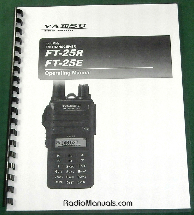 Yaesu FT-25R/E Operating Manual - Click Image to Close